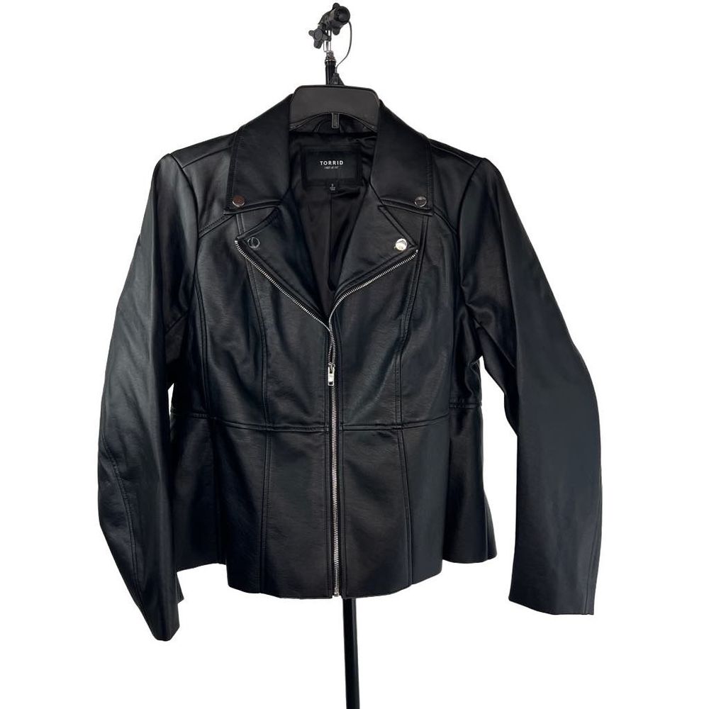 torrid Black Faux Leather Moto Jacket